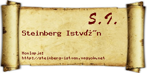 Steinberg István névjegykártya